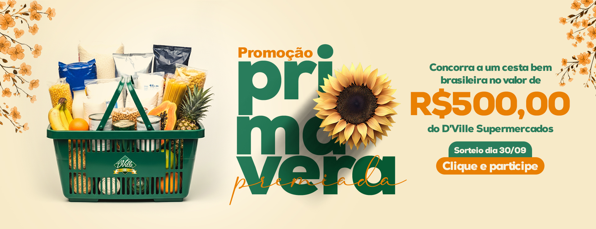 Cesta Primavera Premiada Supermercado D’Ville